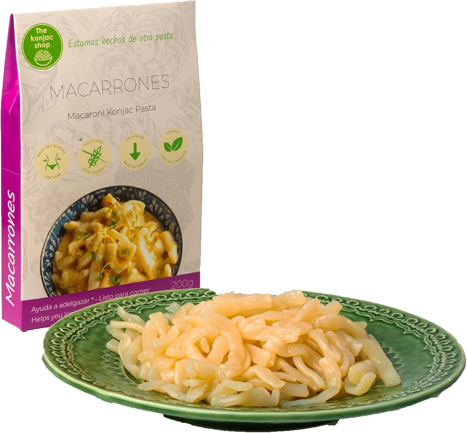 The Konjac Shop - Makaron Konjac 270g Shirataki Bezglutenowy, Niskokaloryczny i Niskowęglowodanowy Idealny do Diety Keto (Opakowanie 1 sztuk)