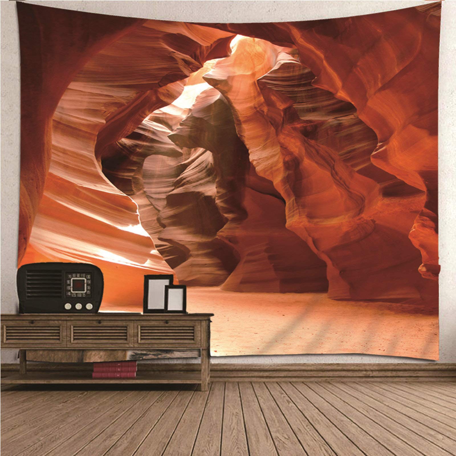 CEVAN Arazzo Da Parete Geometrico Telo Arredo Cotone Grotta Rocciosa Arazzo Da Parete Etnico Grande Arredare Camera Da Letto Arancia Decorazione Murale Appesa In Tessuto 200x150cm