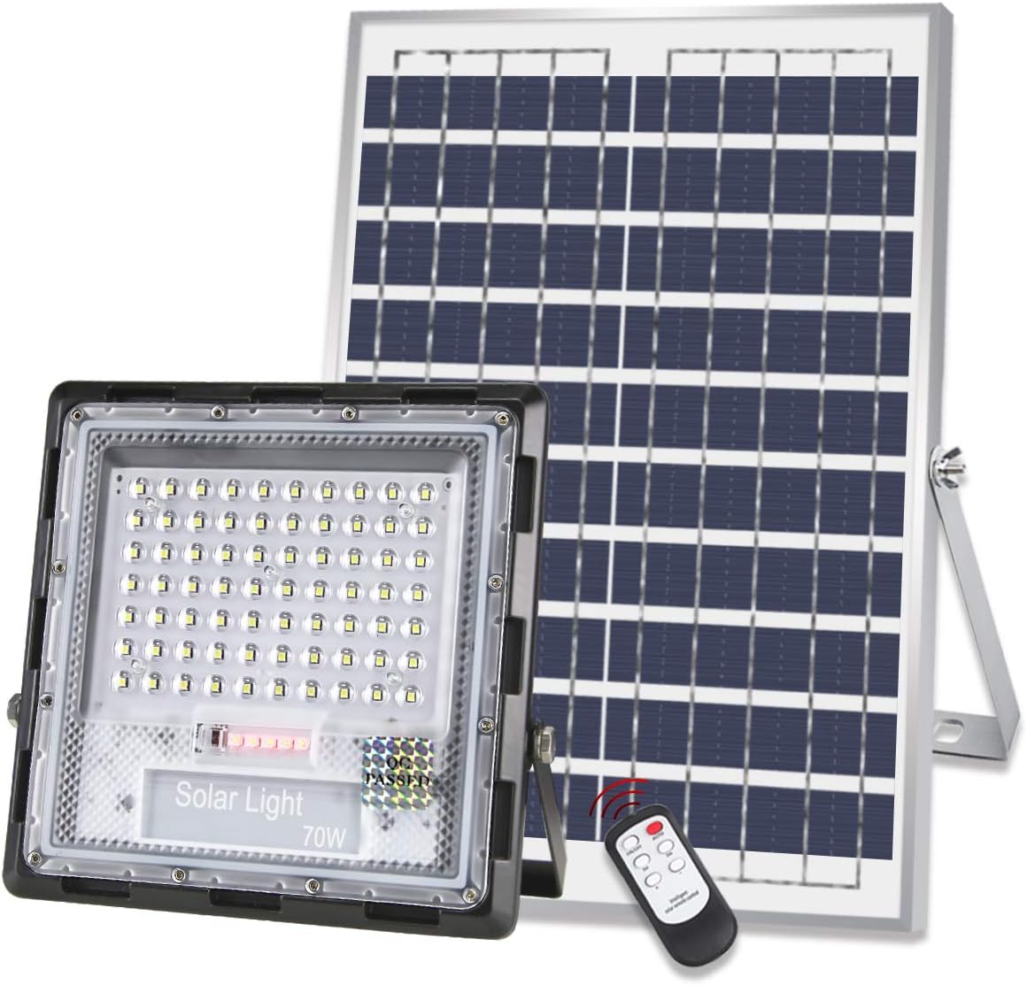 Black Friday 🔥 ETENDA Lighting Solar Wall Pack LED Light Outdoor 70W Commercial Grade Outside Security Warehouse Parking Lot Lighting, with Remote Control, Waterproof Solar Motion Path Light