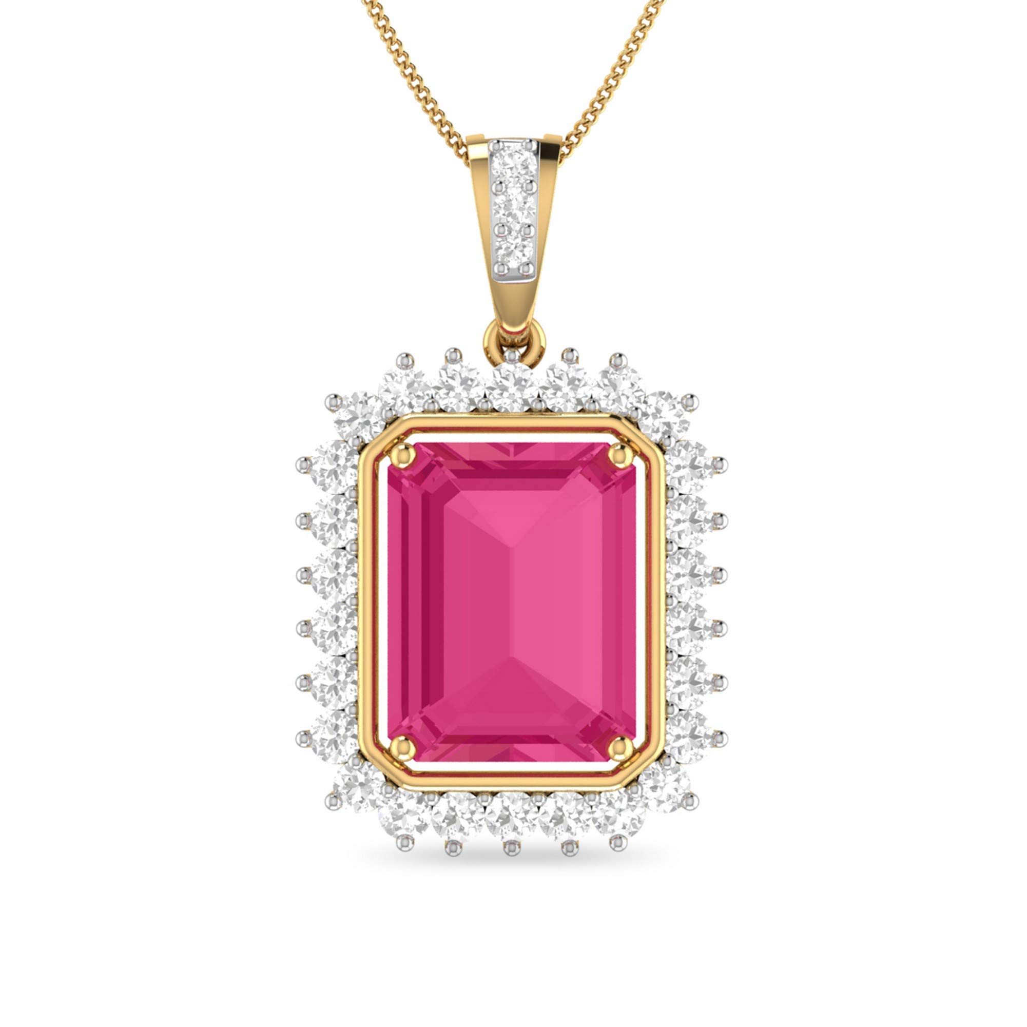 pc jeweller Yellow Gold and Diamond Pendant for Women-picture-14