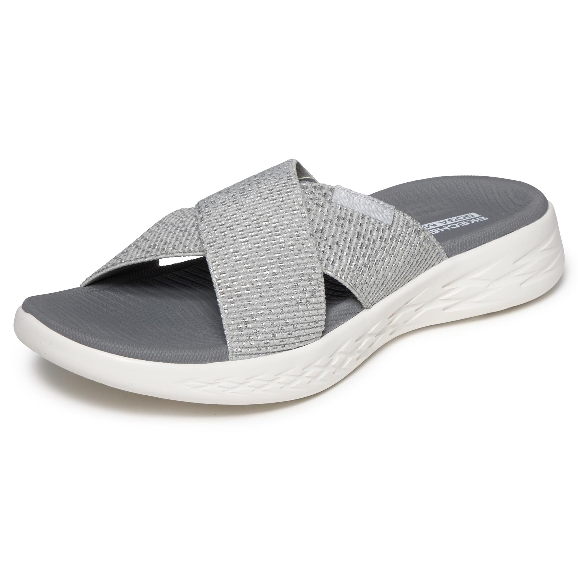 Skechers Women's On-The-Go 600 Glistening, Silver, 5 UK