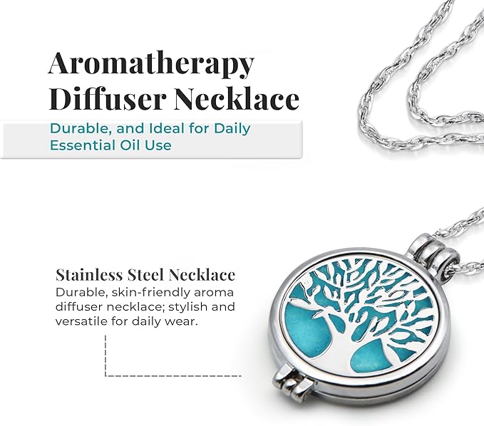 Difusor de Aromaterapia Colgante de Acero Inoxidable con Almohadillas miniatura 3