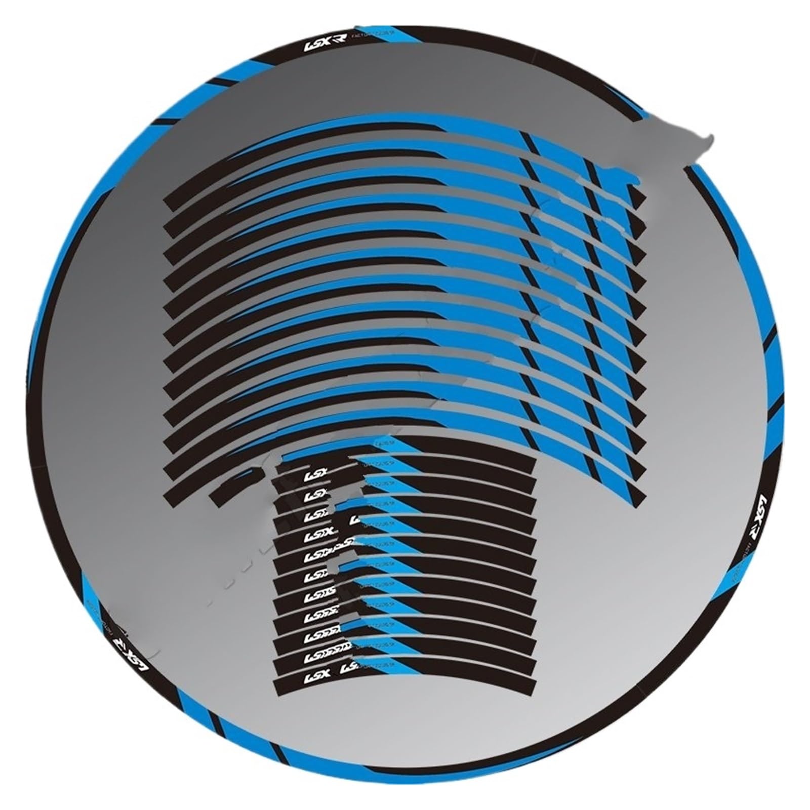 Hub Decals Rim for S&uzuki for GSXR for GSX for GSR GSX250R GSX650R GSX750R 17'' Motorcycle Sticker Rim Decal Stripe Tape Stripe Tape(Blue 1)