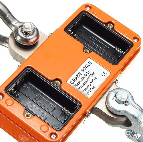 Miniatura 5 de iDili 2,204.6 lbs 2000LBS 1T Báscula digital de aluminio para grúa pesada Escala colgante compacta OCS-S1 Pantalla LED de tipo inteligente 1.1 lbs,