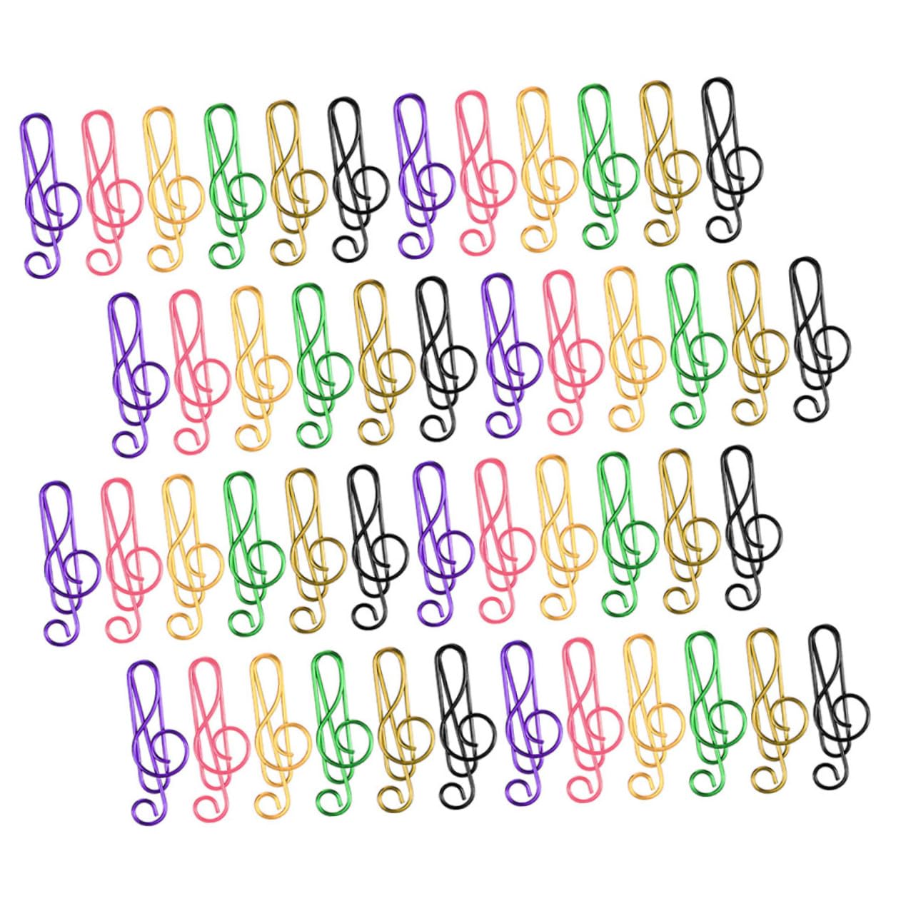 jojofuny 5 Sätze Farbige Büroklammern Riesige Büroklammern Zackenpapierverschluss Sortiert Geformt Musical Notizen Musikpapierklammer Dokumentpapierclips Dokumentclips Metall 85 Stück * 5
