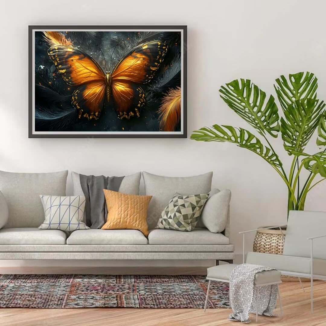 5D Motyl Diament Malarstwo Zestaw dla dorosłych, DIY Zestawy do malowania diamentami Diament, Pełne zestawy artystyczne, Square Rhinestone Ścieg krzyżykowy Malarstwo dla dorosłych Początkujący Wystrój