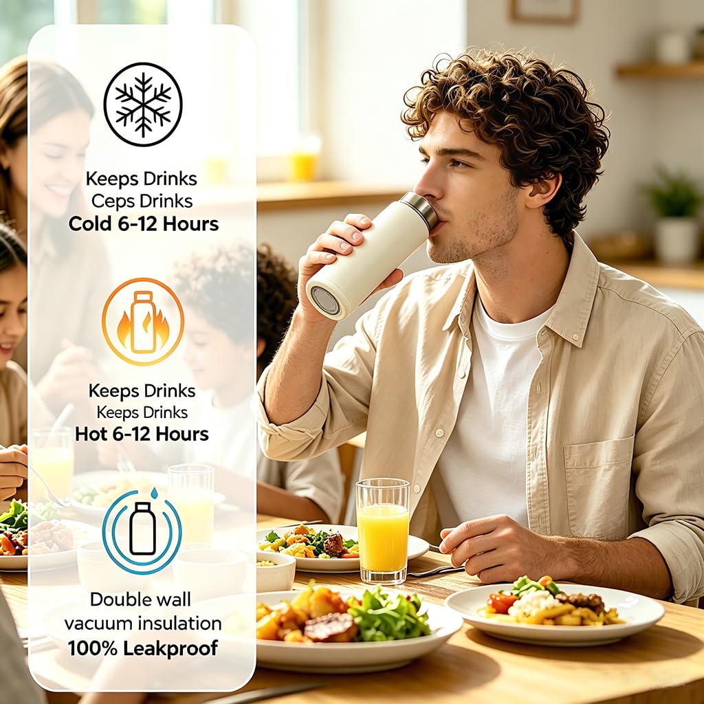 Termo pequeño de 11 onzas con aislamiento térmico de acero inoxidable para niños, botella de agua aislada al vacío, recipiente ideal para café, té, agua