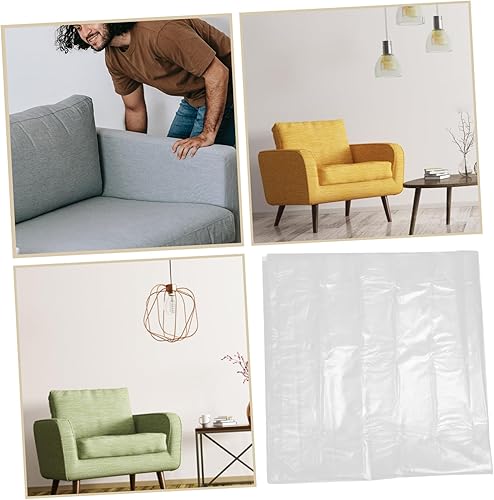 Miniatura 4 de Funda de sofá transparente más gruesa, protector de muebles para sofá de dos plazas pequeños, funda transparente para mascotas antiarañazos, polvo y