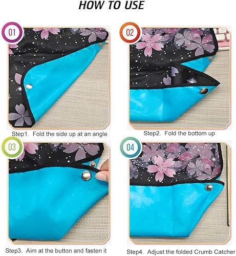 Vista 44 de VOPHIA Baberos para adultos para mujeres, babero lavable, reutilizable, impermeable, protector de ropa con colector de migas opcional