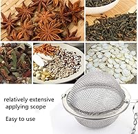 Vista 5 de Filtro de té de acero inoxidable 6pcs malla de filtro de bola de té redondo con cadena