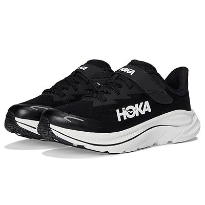 Hoka Kids Clifton 10 (Little Kid) Kids Shoes Black/White