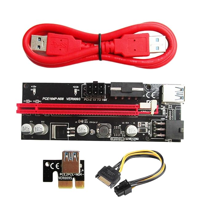 Amazon.in: Buy 1X to 16X PCIE Riser Board for GPU Mining Powered PCI-E ...