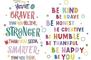 6 Pcs Inspirational Quote Wall Decals