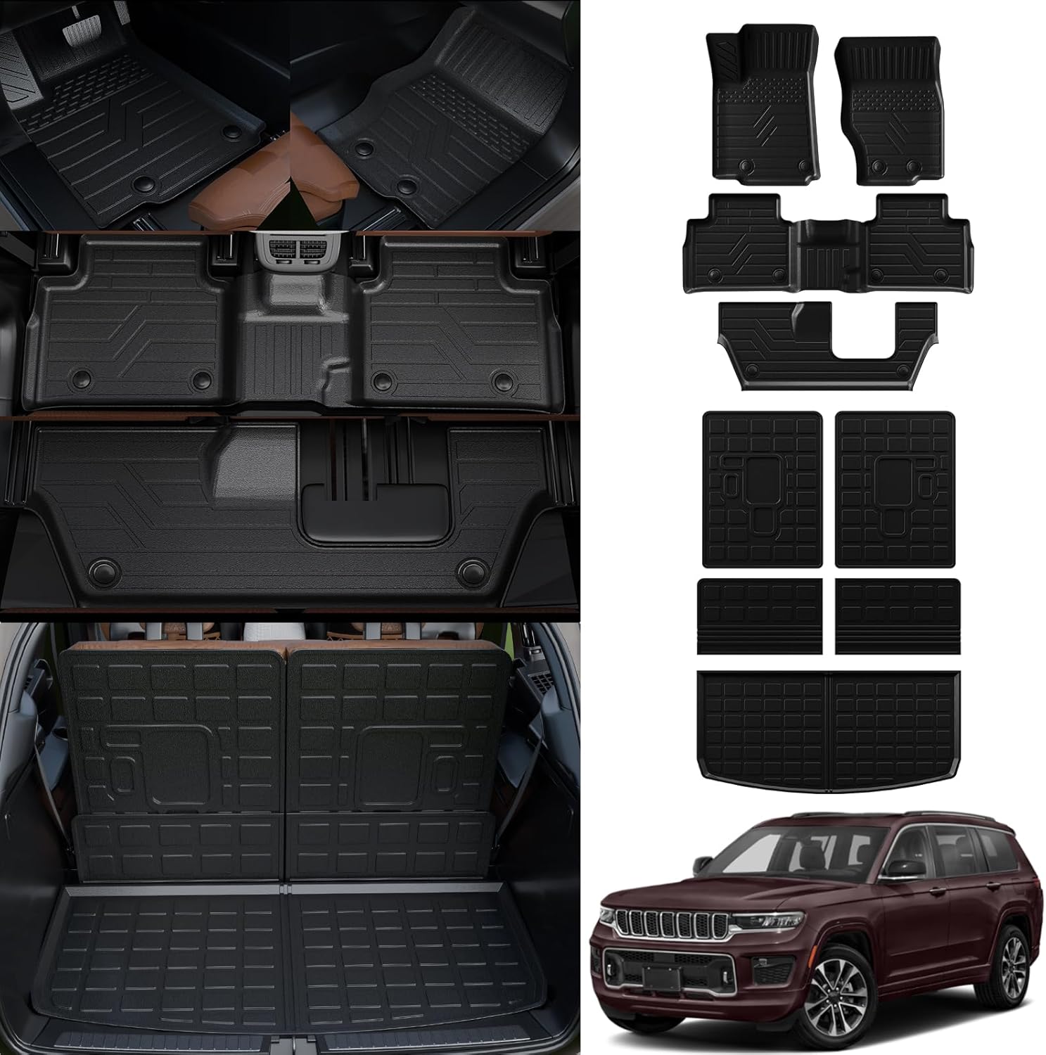 Dattumar Floor Mats Compatible with 20212024 Jeep Grand
