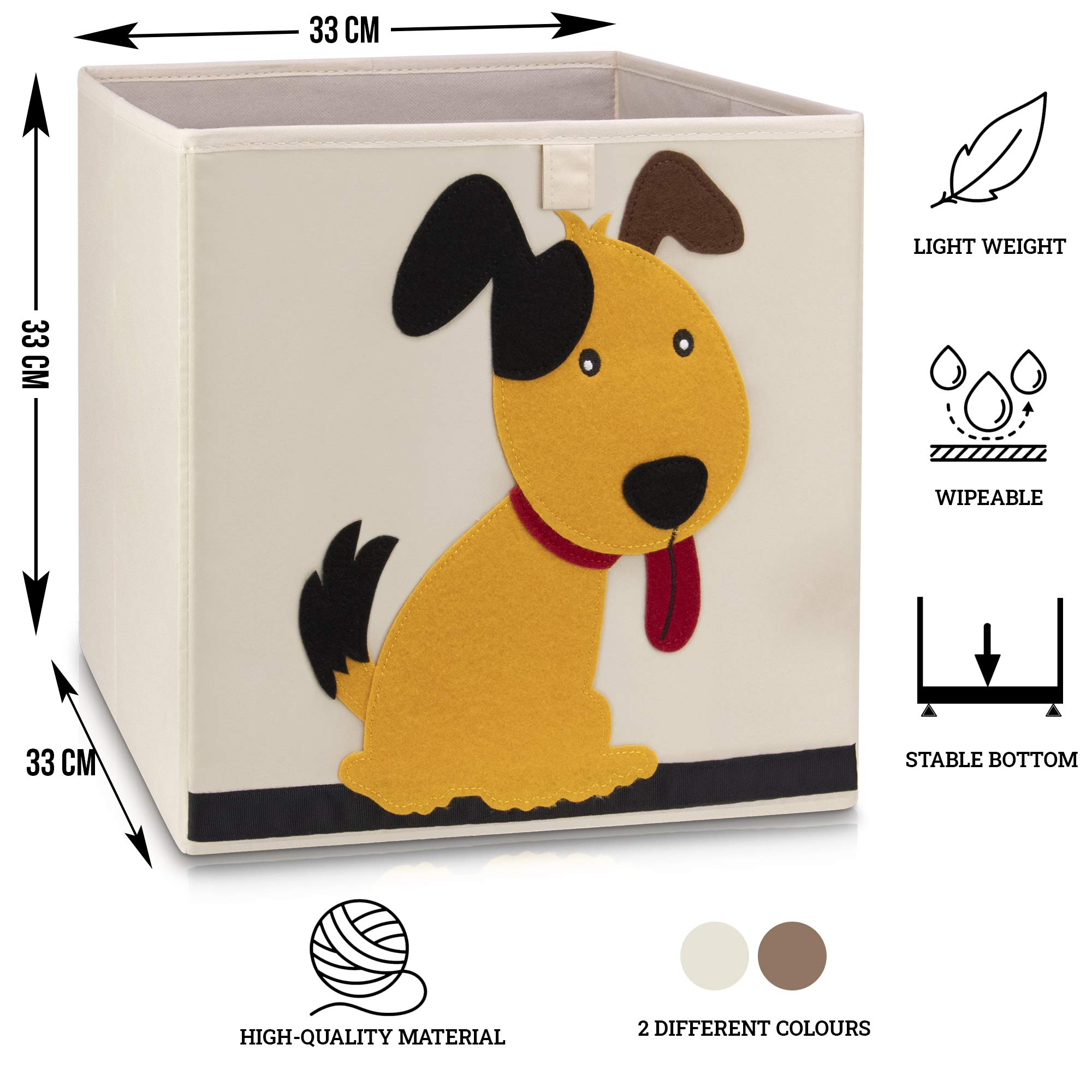 LIFENEY Children's Storage Box with Dog Motif, Toy Box with Animal Motif - Image 2