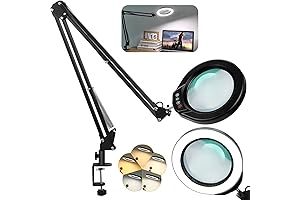 Clamp On Lighted Magnifying Glass: VEEMAGNI 5-Inch