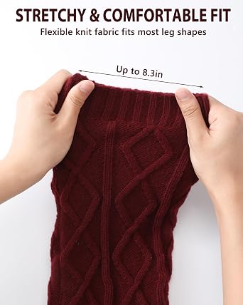 Shihanee Winter Fleece Lined Leg Warmers for Women