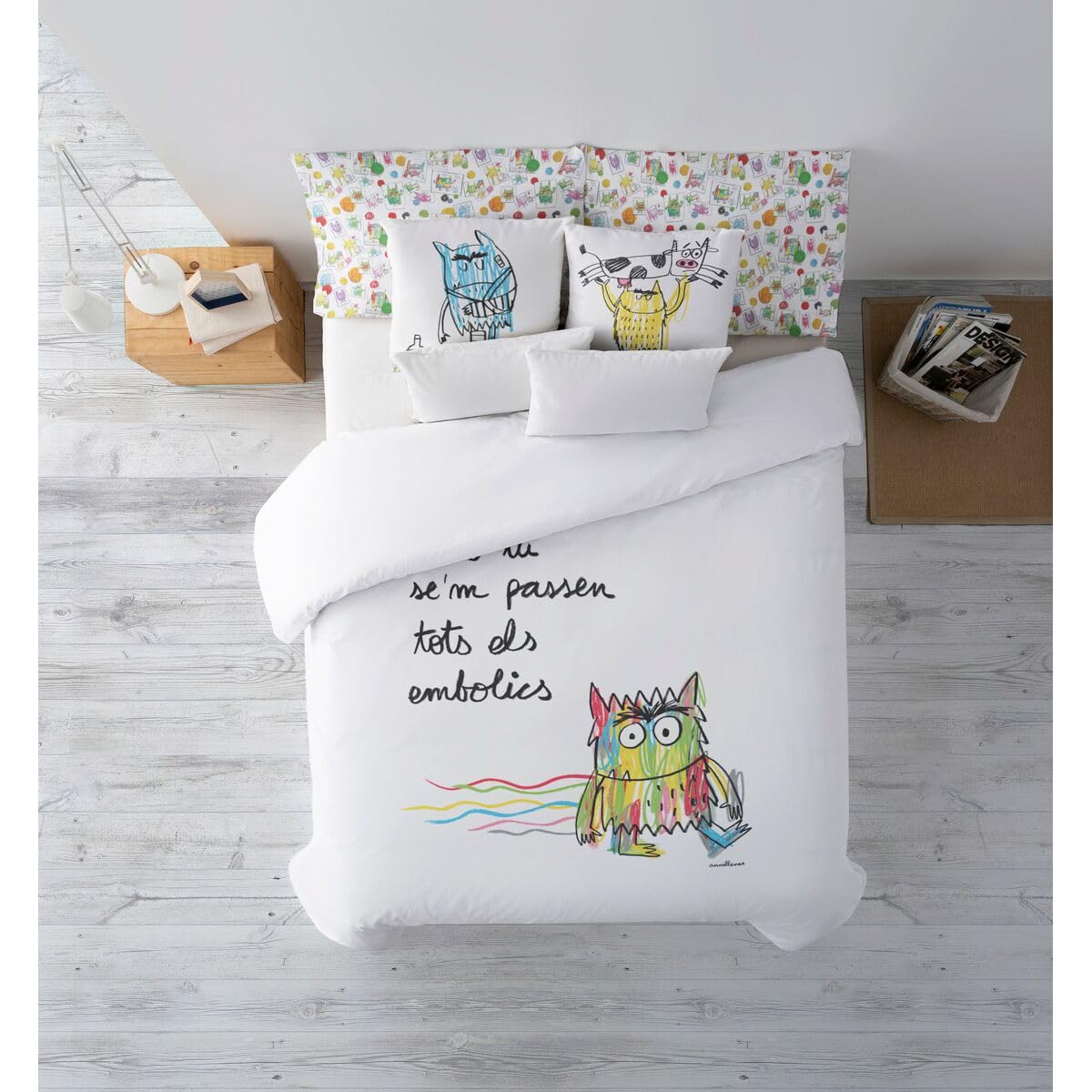 Decolores Duvet Cover Lios Catalá Multicolor 220 x 220 cm, Multicoloured