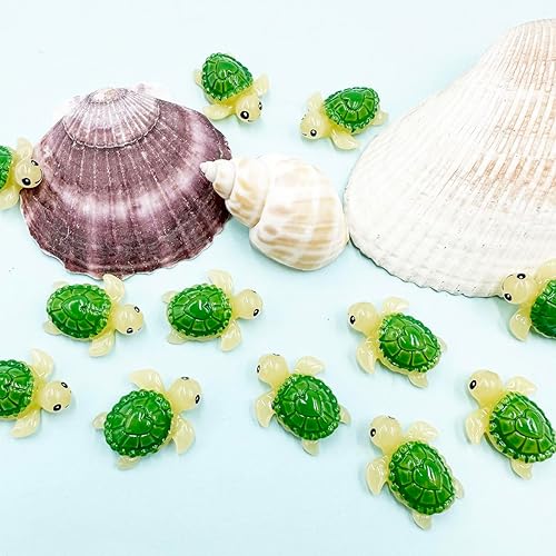 Miniatura 2 de Mini tortuga verde  30 piezas de resina miniatura de tortuga marina figuras miniatura tortuga tortuga estatua animales oceánicos estatua para jardín