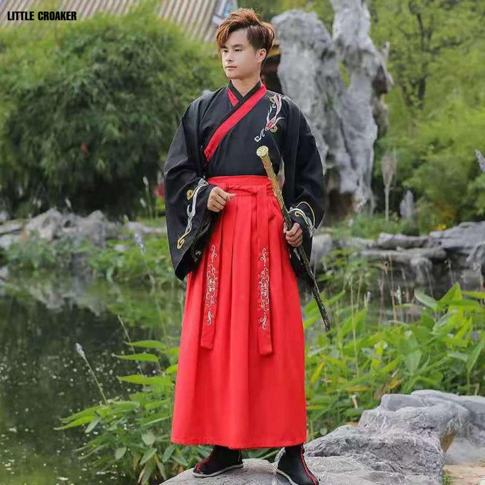 Tang Dynasty Klasyczny Hanfu Szata Tradycyjny Starożytny Szermierz Kostiumy Tang Garnitur Folk CP Pary Hanfu Strój Cosplay