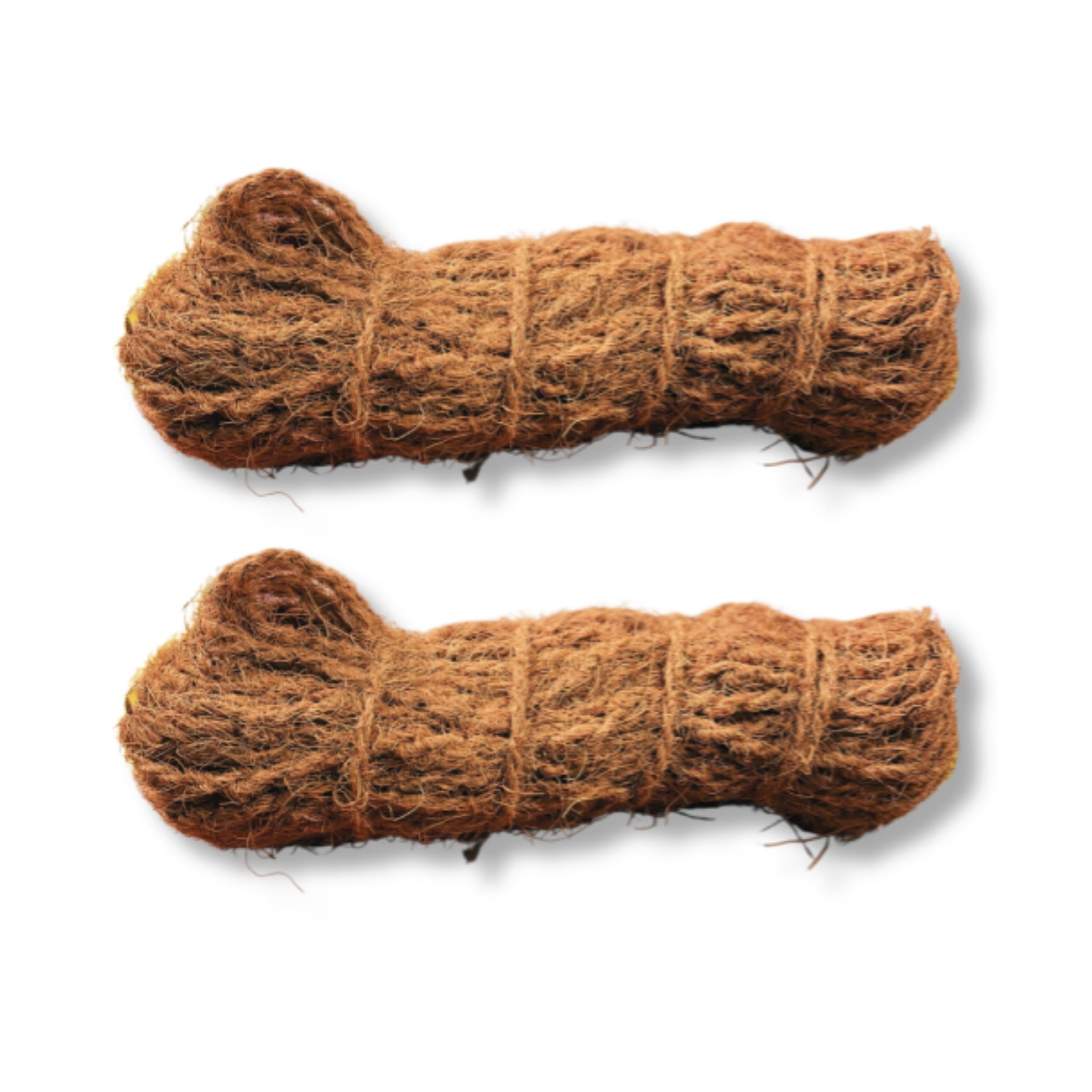 Lot de 2 Cordes en Fibre de Coco Naturelle 4 mm d'épaisseur x 30 mètres - Durable et Écologique, Idéal pour Jardinage, Artisanat, Décoration, Bricolage, Loisirs Créatifs - Cordon Naturel et Résistant.