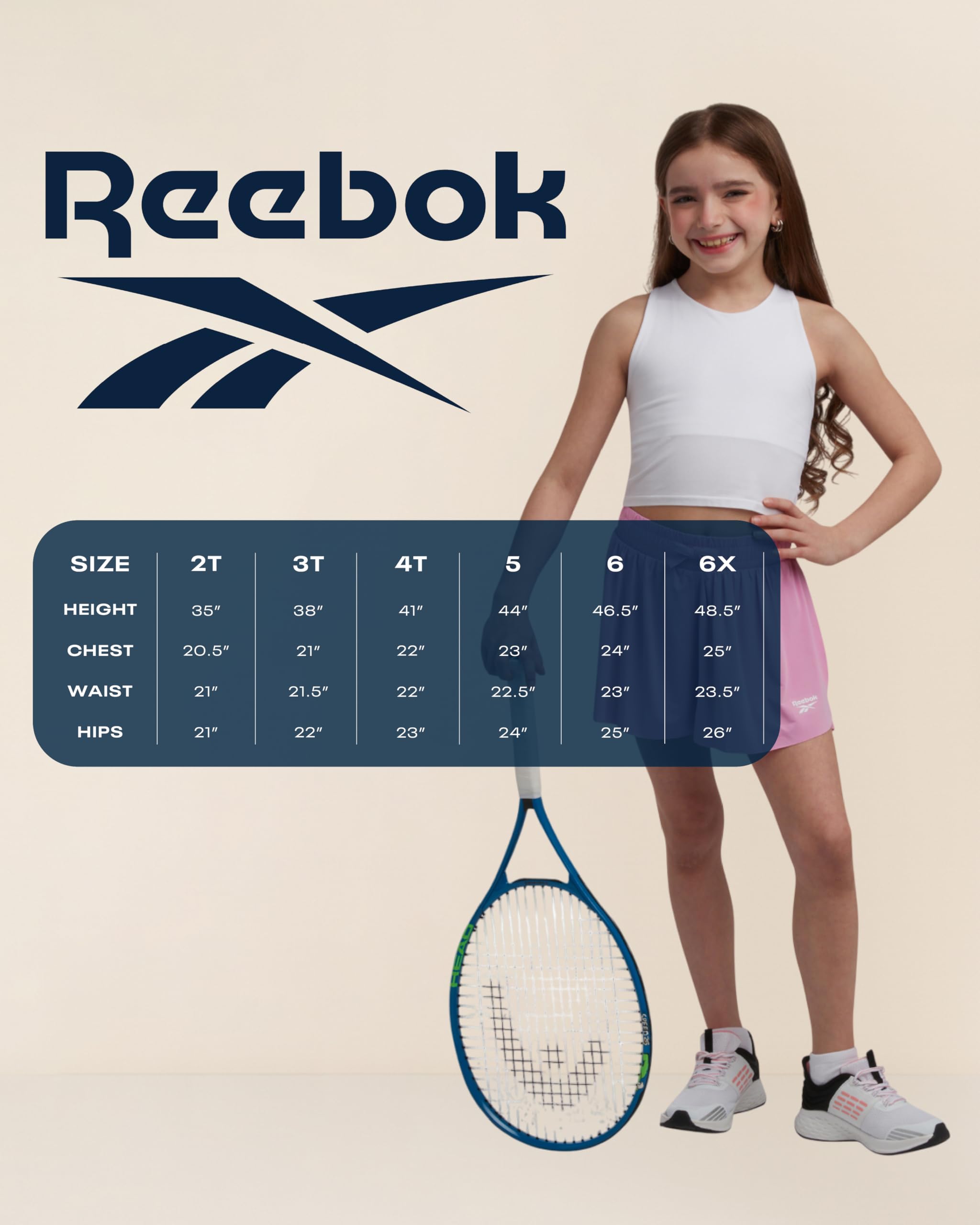 Reebok Set di pantaloni per bambine – 2 pezzi felpa girocollo in pile e leggings per bambine e bambine