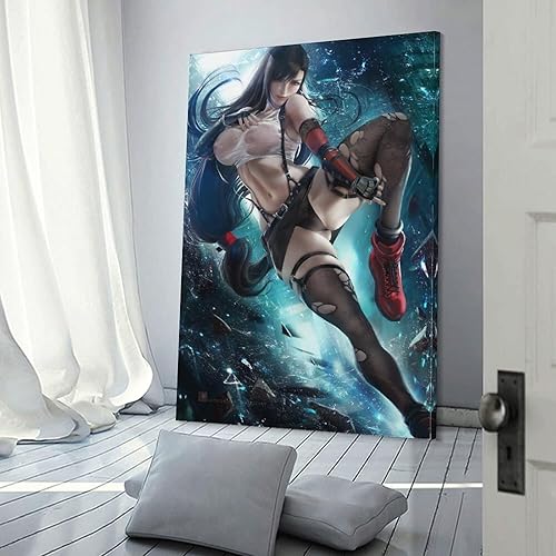Miniatura 3 de Póster de Tifa Lockhart Sexy Anime Posters + 18 pósteres de anime sexy sin censura, póster de arte en lienzo y arte de pared, póster moderno para