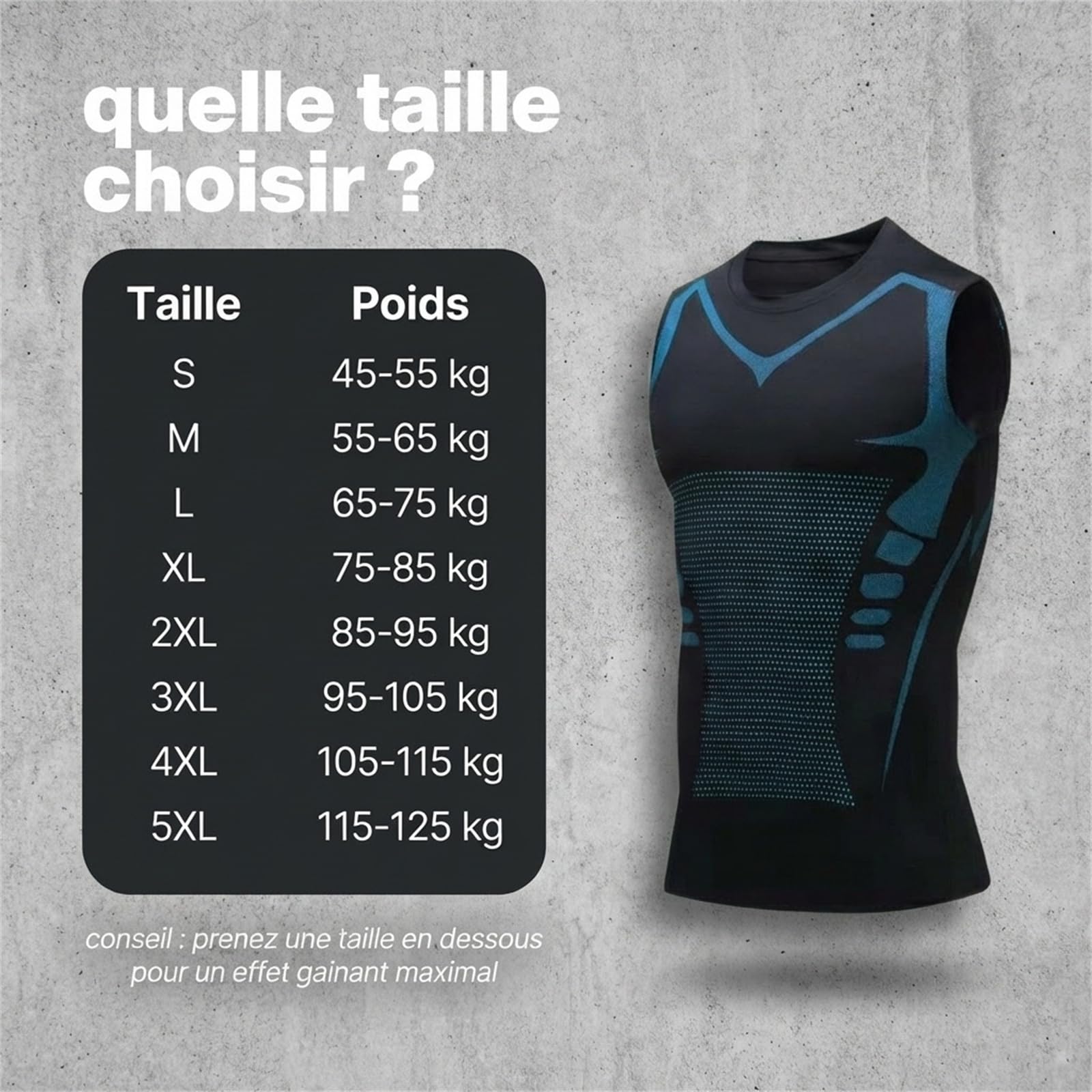 Velion Core Débardeur Gainant Homme Respirant Ice Silk