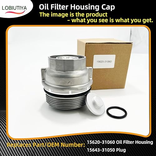 Miniatura 5 de Tapa de carcasa para filtro de aceite 15620-31060 para Toyota 2007-2022 Camry 2010-2022 4Runner 2005-2022 Avalon Fj Cruiser RAV4 y Lexus RX330