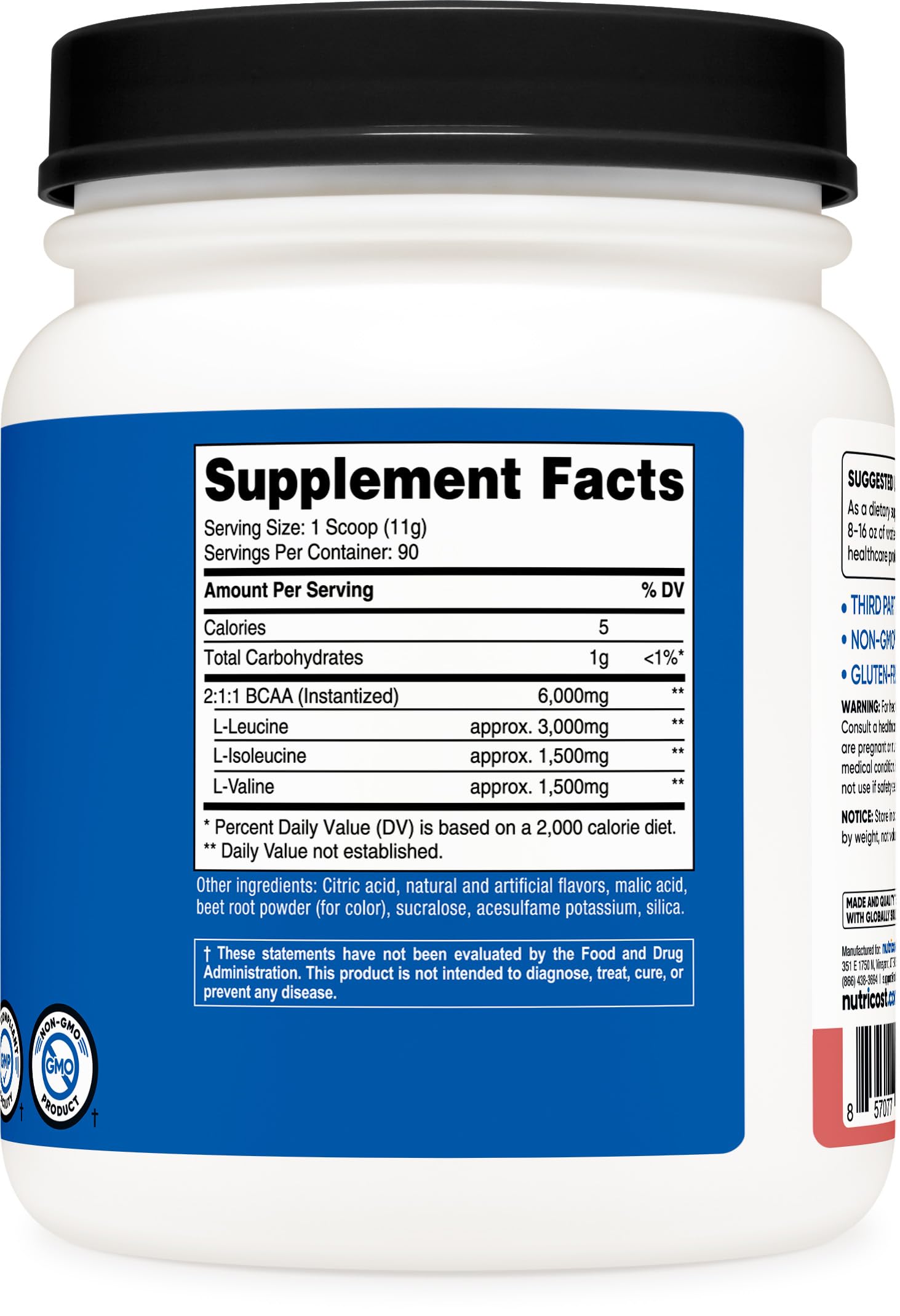 Nutricost BCAA Powder 2:1:1 (Raspberry Lemonade, 90 Servings) — Amazon image 5