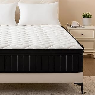 Queen Mattress 12 Inch Hybrid Mattresses with Memory Foam - Mattress in a Box with Individual Pocket Spring - Medium Firm ...