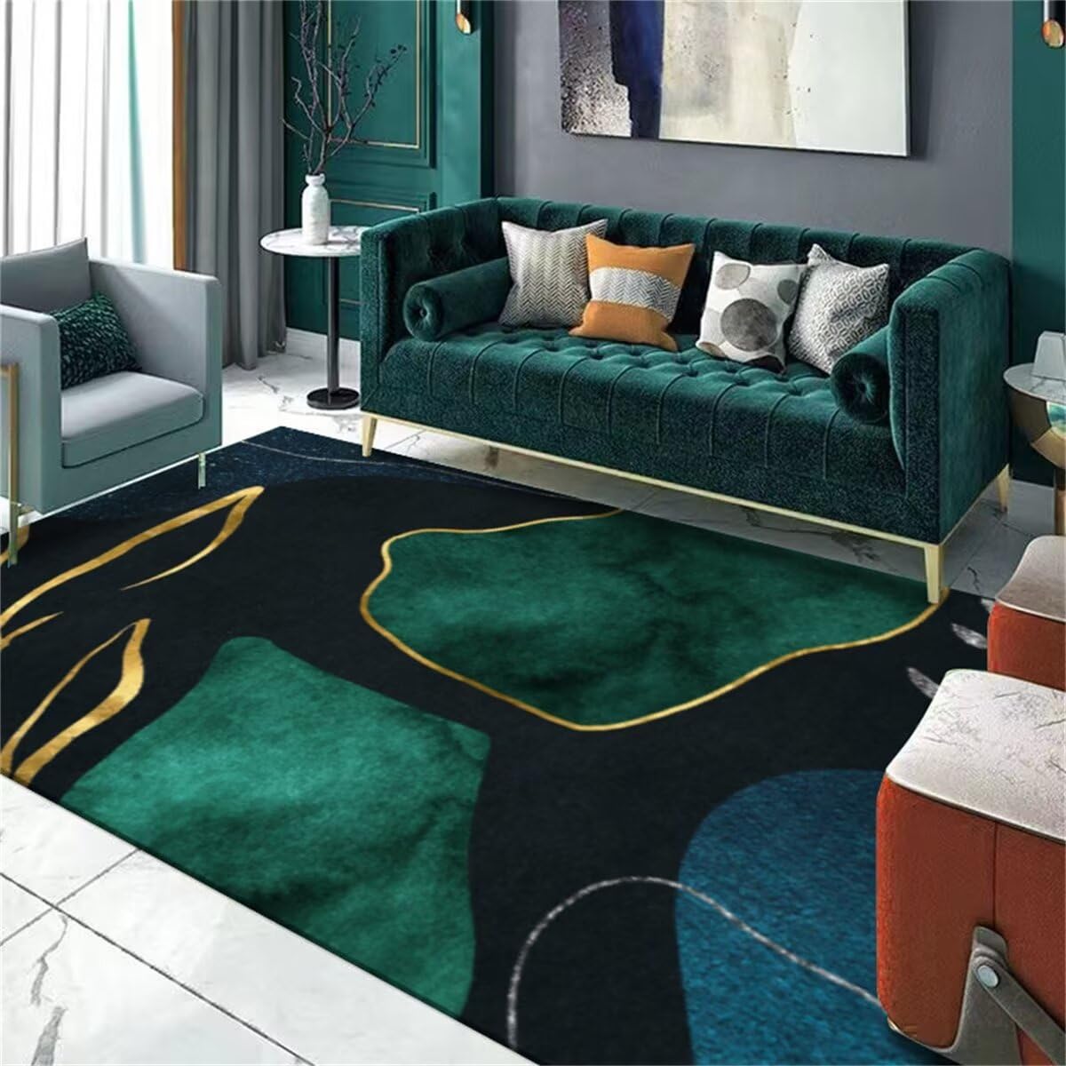 Deco chambre bebe garcon tapis parc bebe jaune vert grand format chambre ado fille