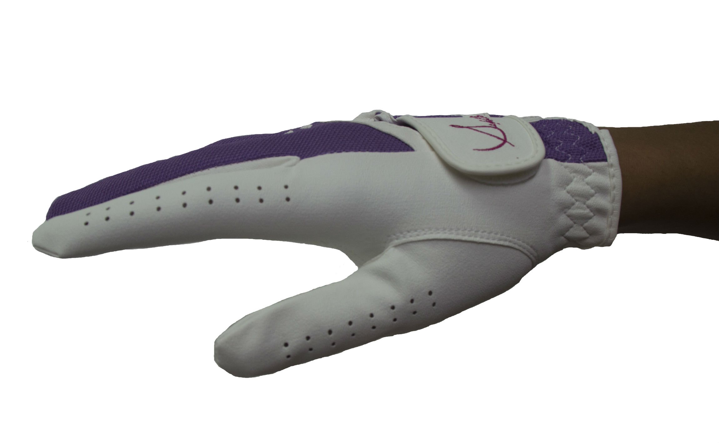Sephlin - Lady E Women's Purple and White Right Hand Golf Glove (Medium, Right Hand)