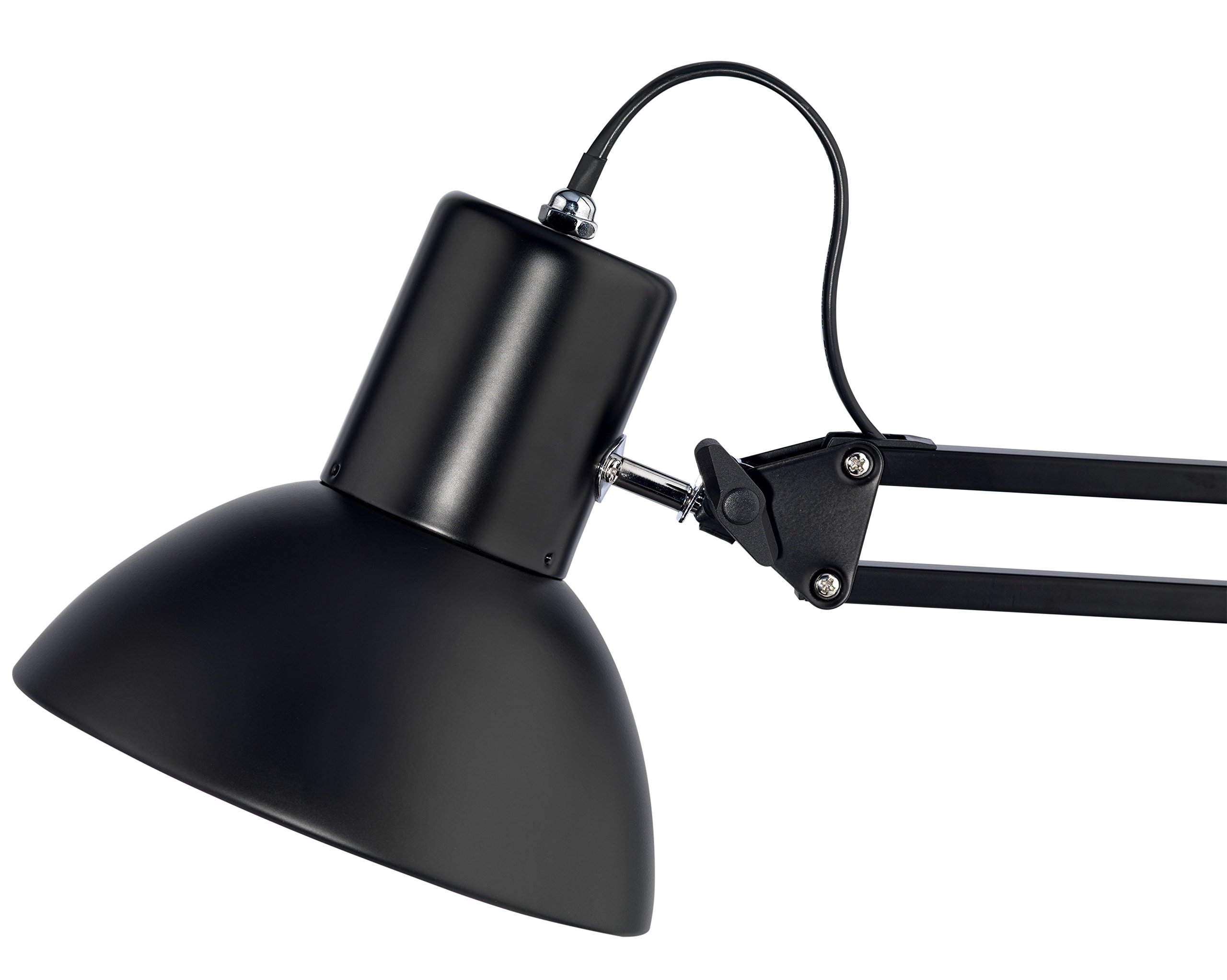 UNILUX Lampe de Bureau LED, Aluminium, E27, Noir, 33 x 33 x 20 cm