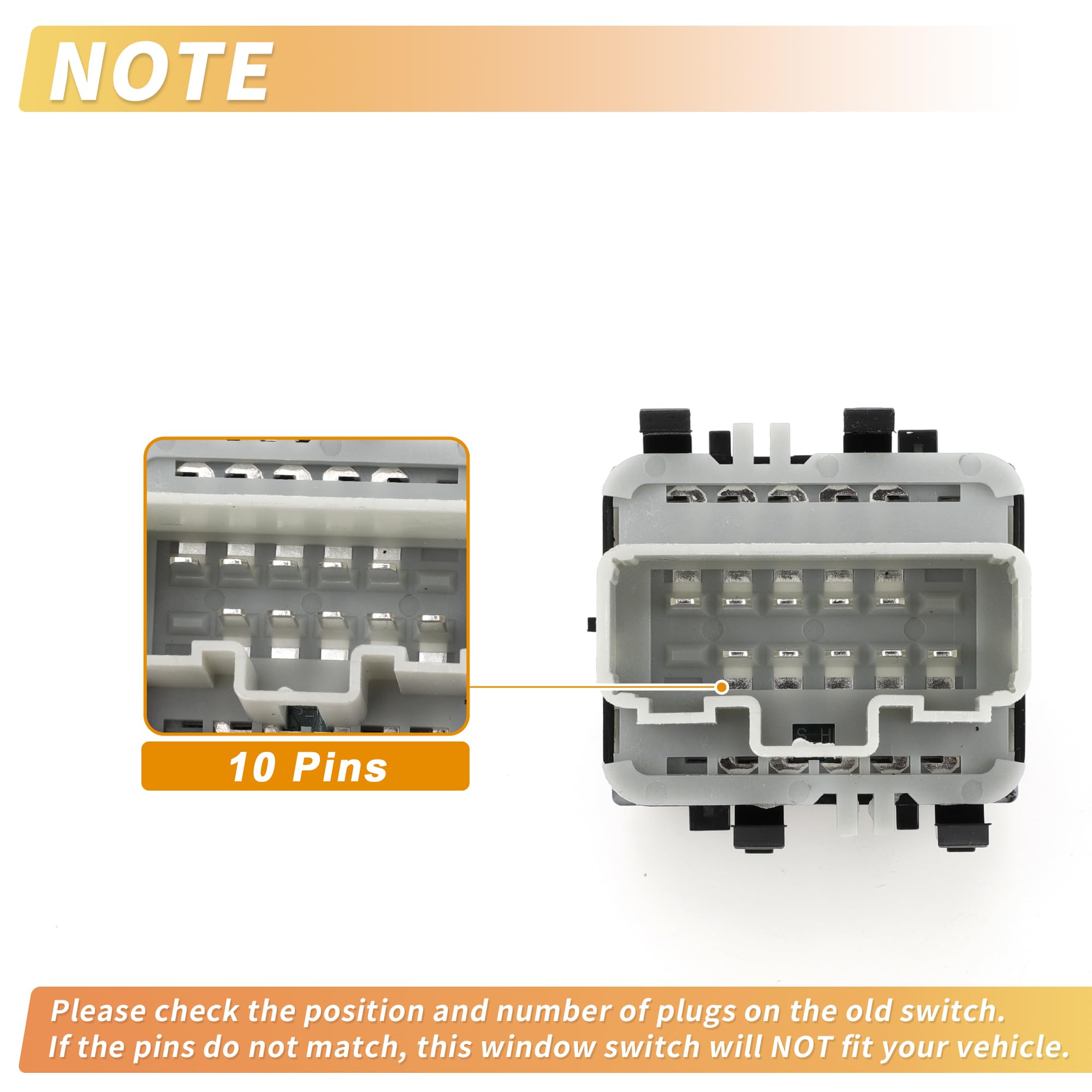 A ABSOPRO Elektryczny przełącznik do podnośników szyb z przodu po lewej stronie kierowcy do Renault Clio 3 Modus Grand Modus nr 8200214943 przełącznik sterowania oknem