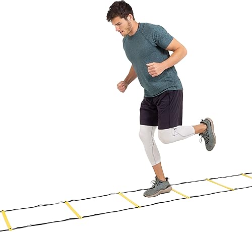Vista 5 de ProsourceFit Speed Agility Ladder 8, 12 and 20 Rung for Speed Training and Sports Agility Workouts with Free Carrying Bag