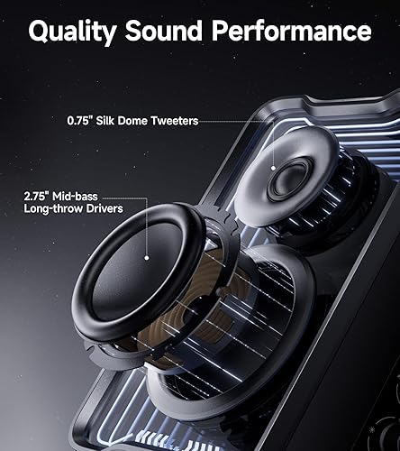 Miniatura 2 de Edifier QR30 2.0 Altavoz activo de escritorio, altavoces compactos Bluetooth V5.4 para computadora, altavoz inalámbrico, 30 W (RMS), entrada con