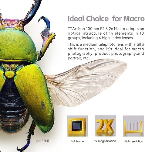 Miniatura 2 de TTArtisan 3.937 in F2.8 Full Fram Tilt Shift Lente Macro para Nikon Z Mount Cámara sin espejo Z6 Z7 Z6II Z7II Z6 MARKII Zfc Z50 Z9