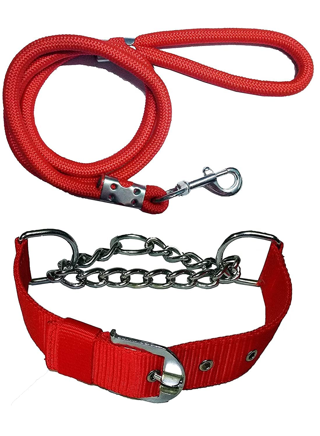 SR VISION Dog Belt Adustable Combo of Nylon Choke Collar 1 Inch with Rope Lead 60 Inch Lengthy, Dog Collar & Leash for Your Medium & Large Dogs (Red) (B09P53GG3N) Amazon Price History, Amazon Price Tracker