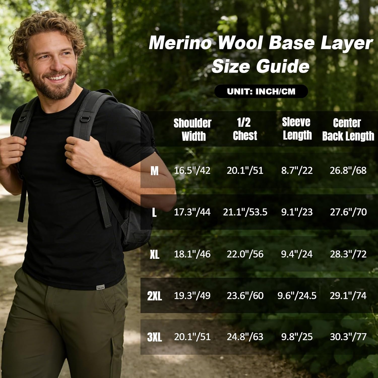 Men’s 100% Merino Wool Short Sleeve Shirt, Ultra-Soft & Breathable Undershirt for Outdoor, Odor Resistant Base Layer