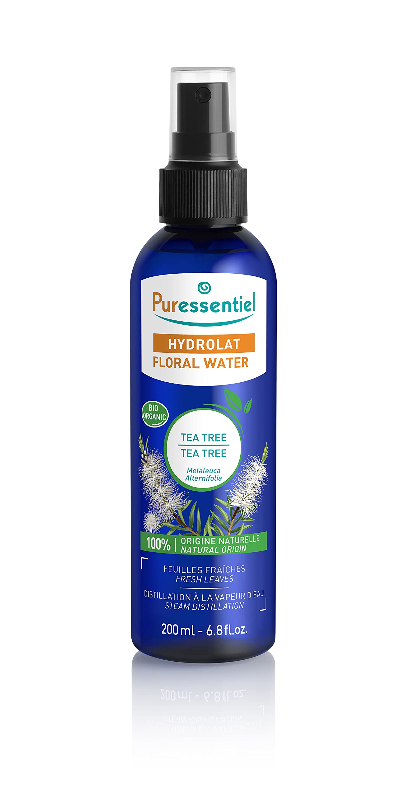 Puressentiel – Hydrolat de Tea Tree BIO – 100 pourcent Pure et naturelle - Ecocert – Peaux à imperfections – Peaux mixtes et grasses – Tonifie et répare – Fabrication française - 200 ml