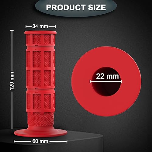 Miniatura 25 de Agarres universales de manillar de motocicleta de 7/8 pulgadas, agarre de goma antideslizante para mango de carreras, agarre de mano para moto