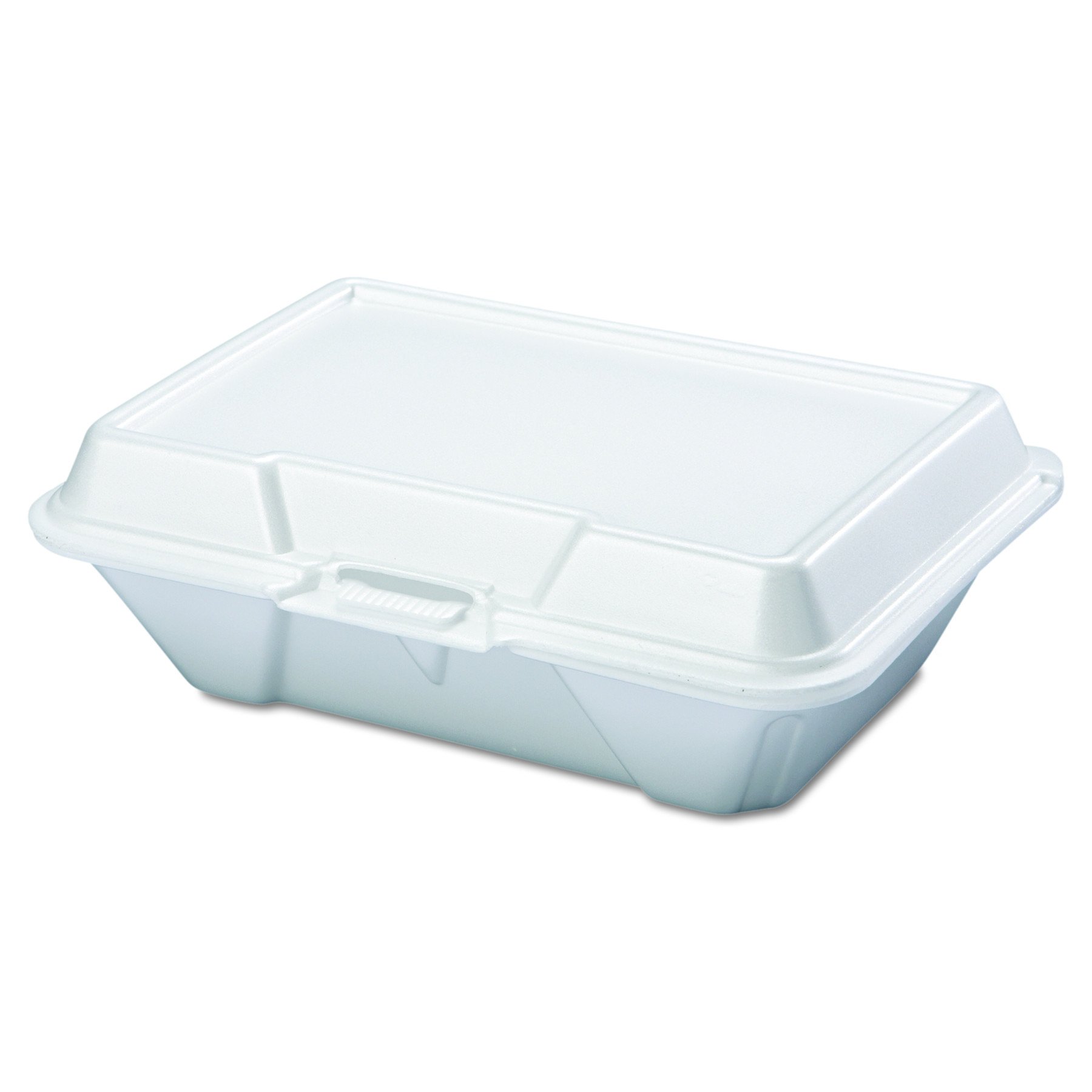 Genpak 20500 Foam Carryout Containers, 9 1/5 x 6 1/2 x 3, White, Bag of 100 (Case of 2)