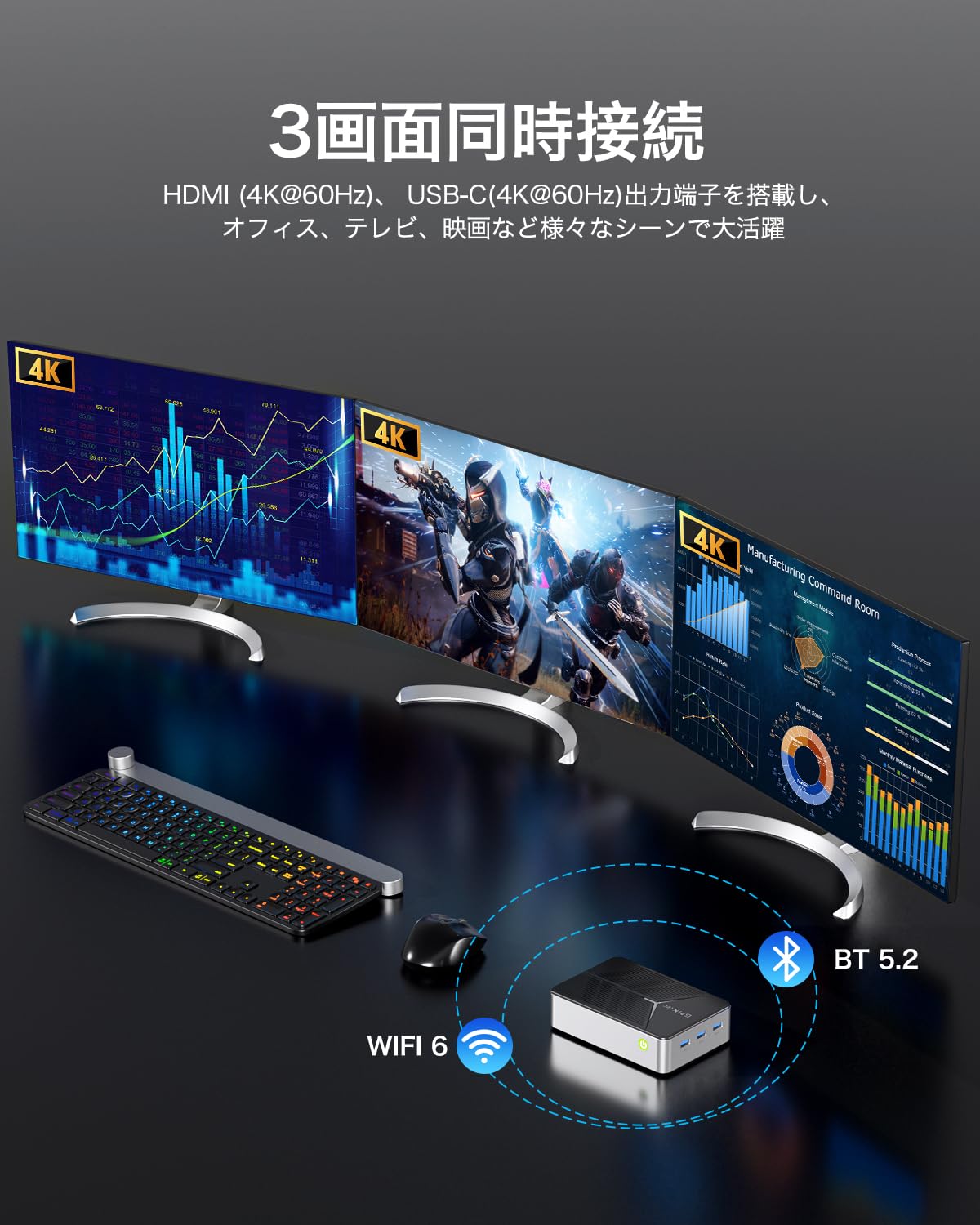 Amazon.co.jp: GMKtec NucBox G9 ミニpc【NAS ミニPC 4ベイ 初