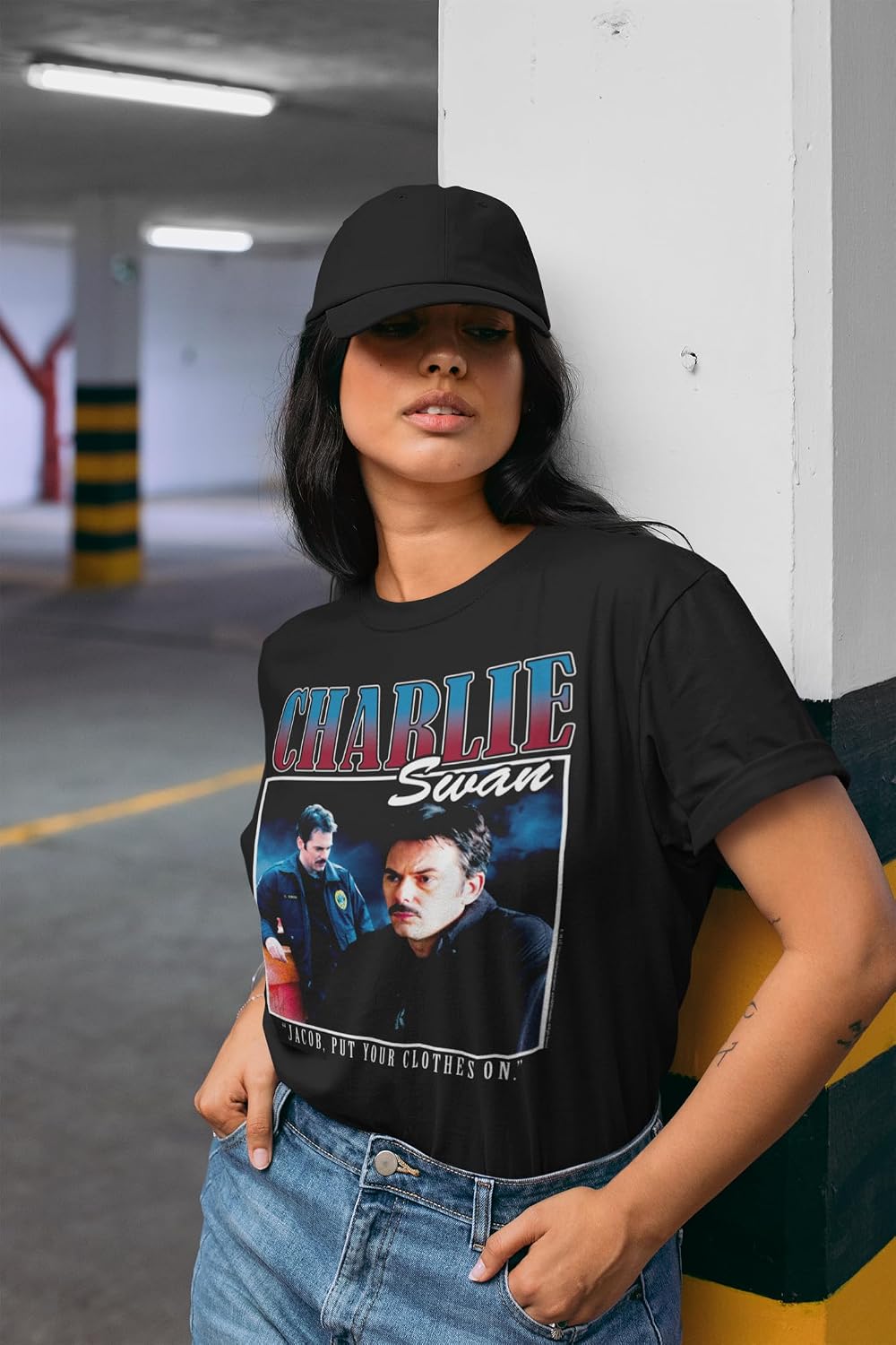 American Classics Twilight Charlie Swan Put Your Clothes On T Shirt Black image 3