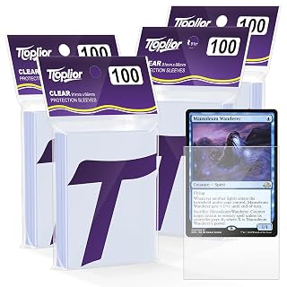 400 Count Card Sleeves,Soft Penny Sleeves for Trading Cards,Clear Plastic Card Protectors Fit for MTG,TCG,Baseball,Football,Sports,Game Cards - Amazon product rated Grade A