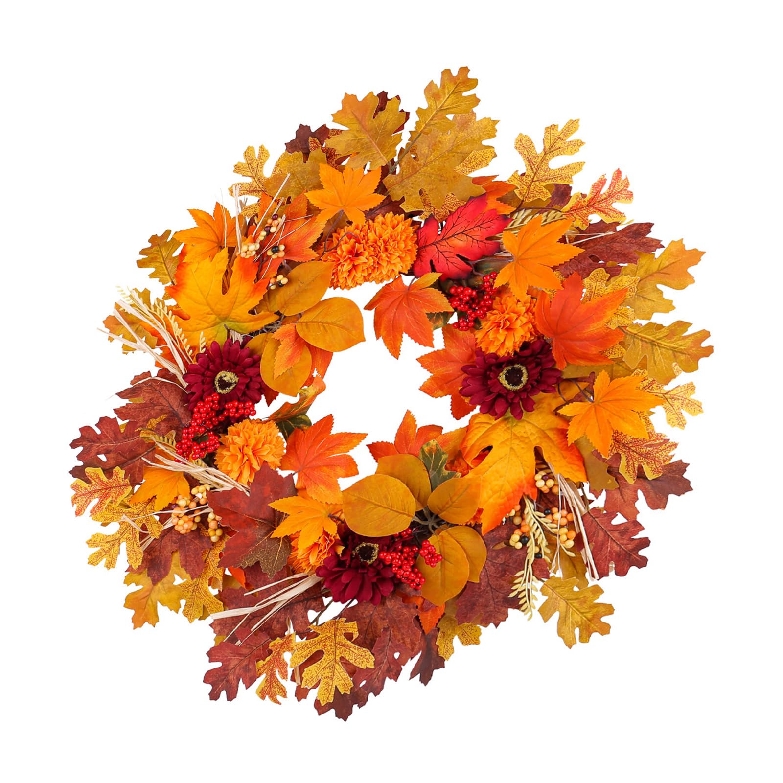 Tsophreniq Artificial Wreath with for Indoor and Outdoor Decorations, Harvest Day Thanksgiving for Front Door Home Decoration