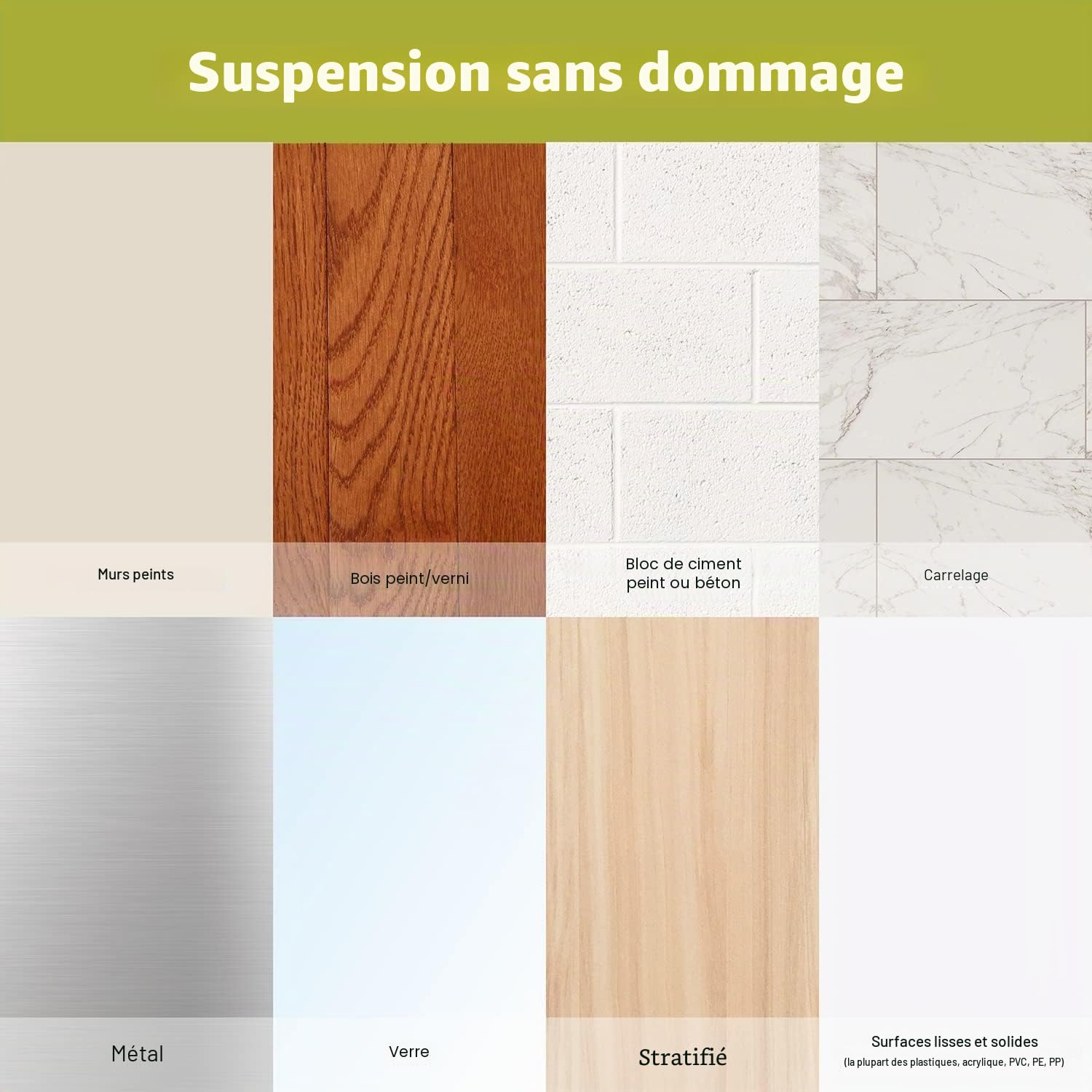 Command Bandes de Suspension pour Petites Photos, Lot de 60 Bandes Adhésives Blanches - Fixation sans Dommage pour Posters, Cadres et Miroirs