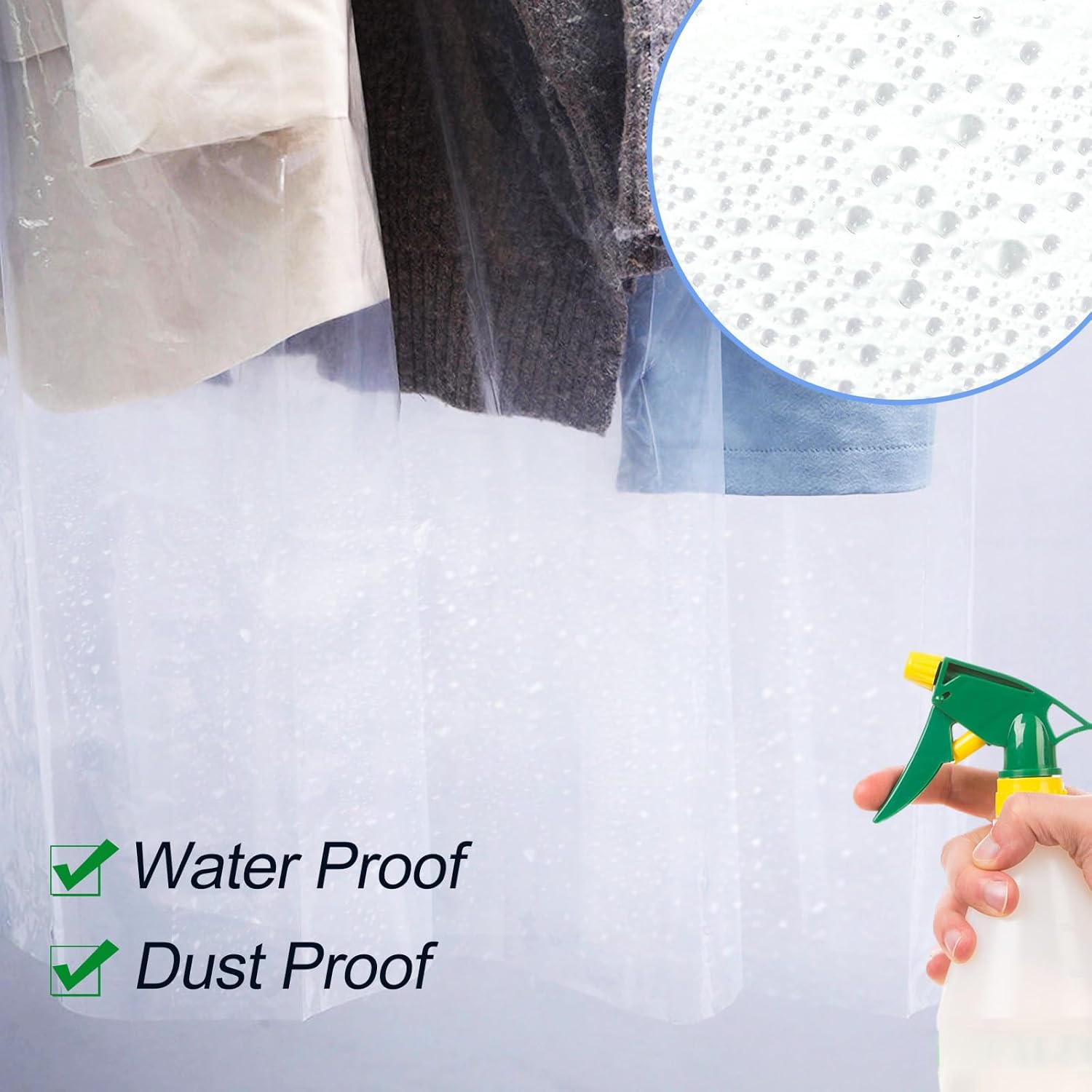 100 Pack Dry Cleaning Plastic Bags, Dry Cleaners Bags for Clothes, Clothes Covers for Home Storage, Travel, Moving (35.4 x 23.6 In) - Image 7