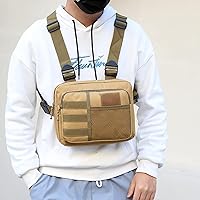 Vista 5 de Outdoor Water Resistant Chest rig Bag,Recon Kit Chest Bag Combat Pouch, Chest Rig Bag, Lightweight Chest Pack Chest rig Chest Pouch For Walking